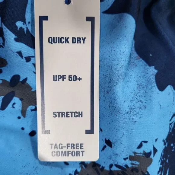 George At The Knee Men's 2XL Blue Board Swim Trunks Shorts UPF 50+ Stretch‎ - Picture 3 of 11